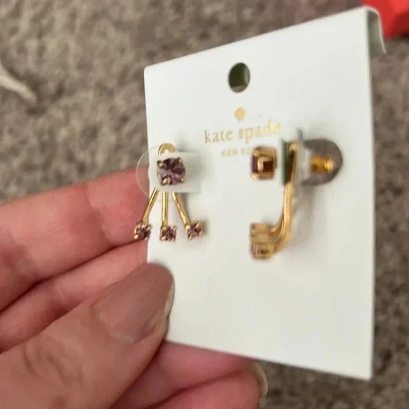Kate Spade Purple Lilac Petal Earrings - Picture 2 of 3